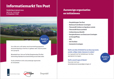 Flyer van de informatiemarkt