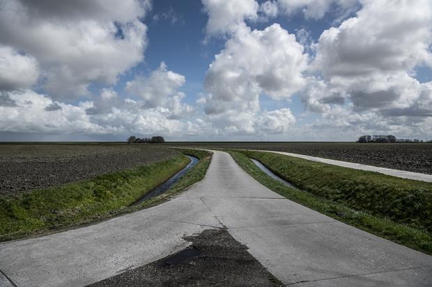 Foto van landschap met weg